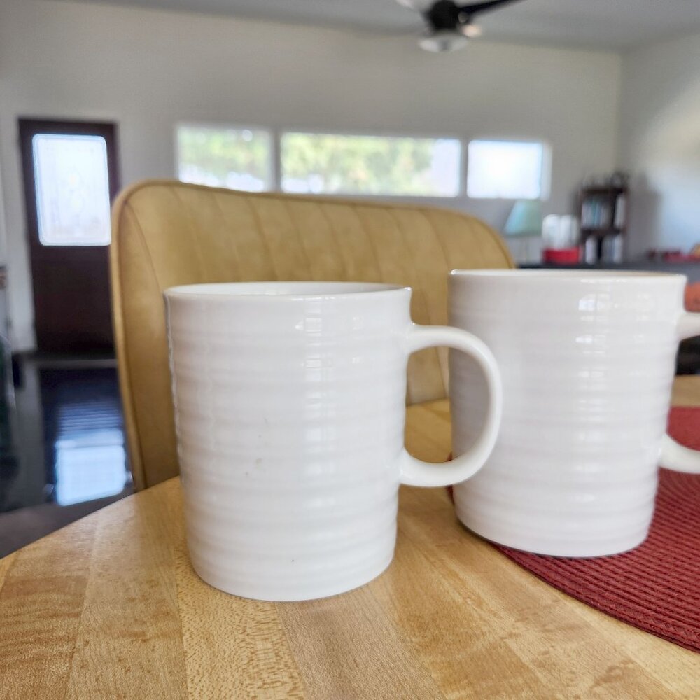 Better Homes & Gardens Anniston White Mugs Set of 2